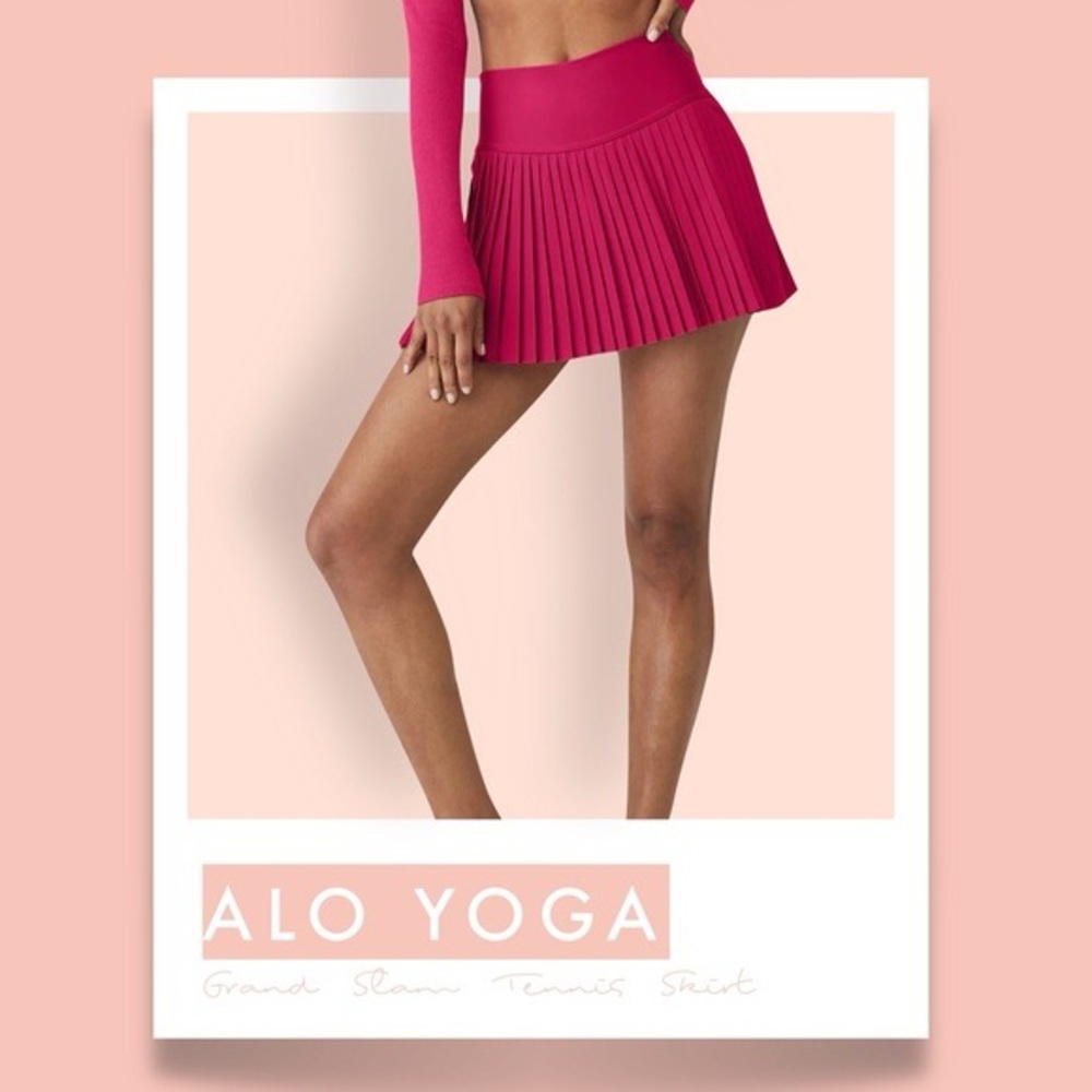 🎾 Alo Yoga Grand Slam Tennis Skirt – NWT!
Color: Magenta Crush | Size: Small